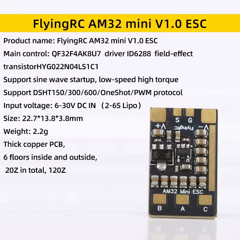 FlyingRC 75A 4w1 ESC/40A AM32  – Fpv Drone Esc recenzja i cena